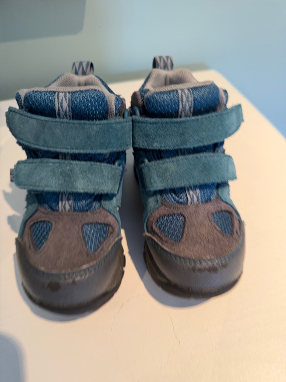 L.L. Bean Kids Blue Teal Hiking Boots